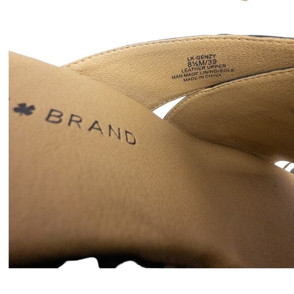 Lucky Brand Genzy Platform Espadrille Wedge Sandals Women's 8.5 Black - Picture 3 of 6